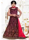 Beige Colour Stylish Designer Silk Wedding Wear Kids Lehenga Collection 182